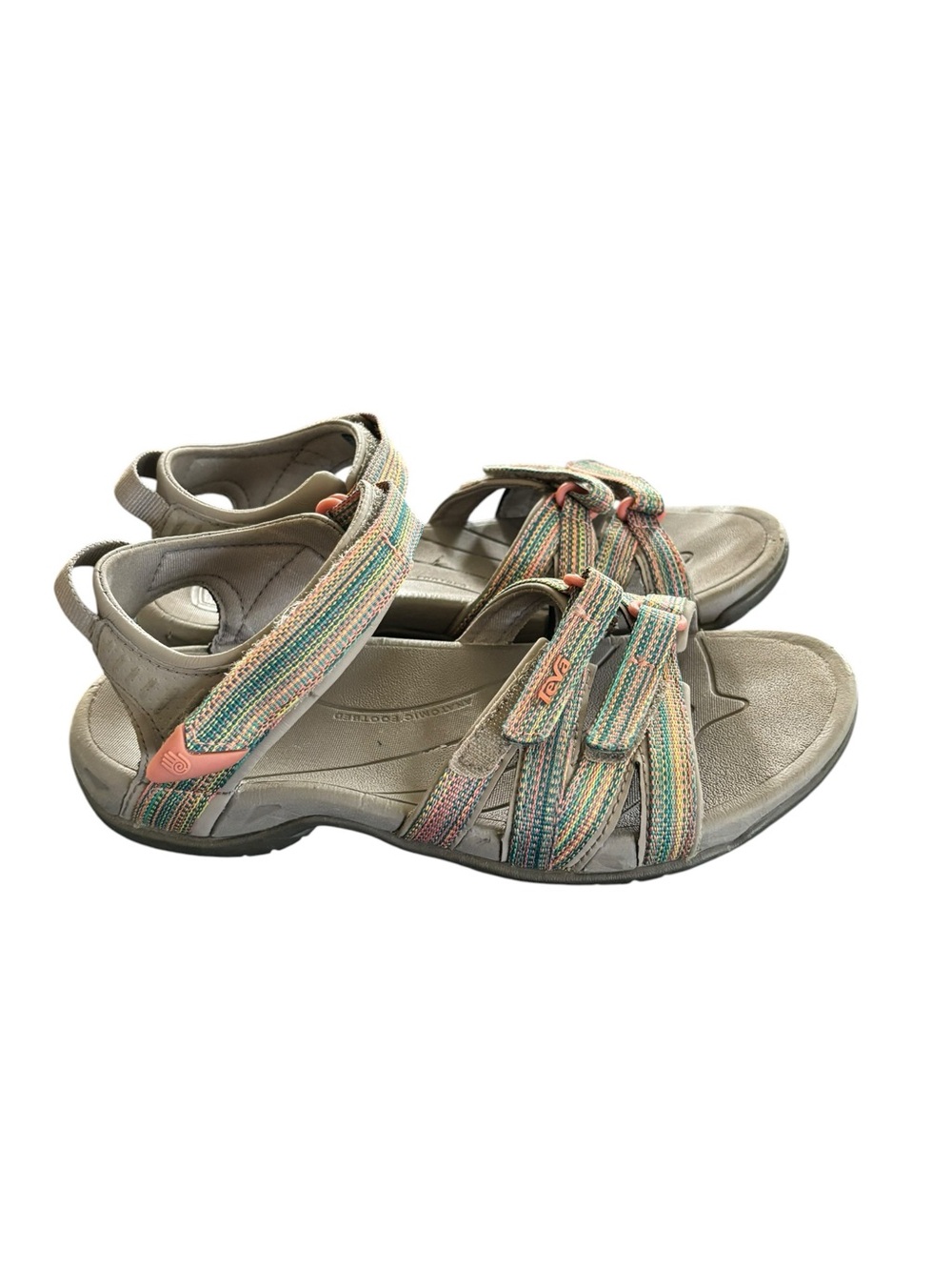 Teva Women's Tirra Sport Taupe Multi Color Hiking Sandal Sz 6.5 Rugged Outdoors